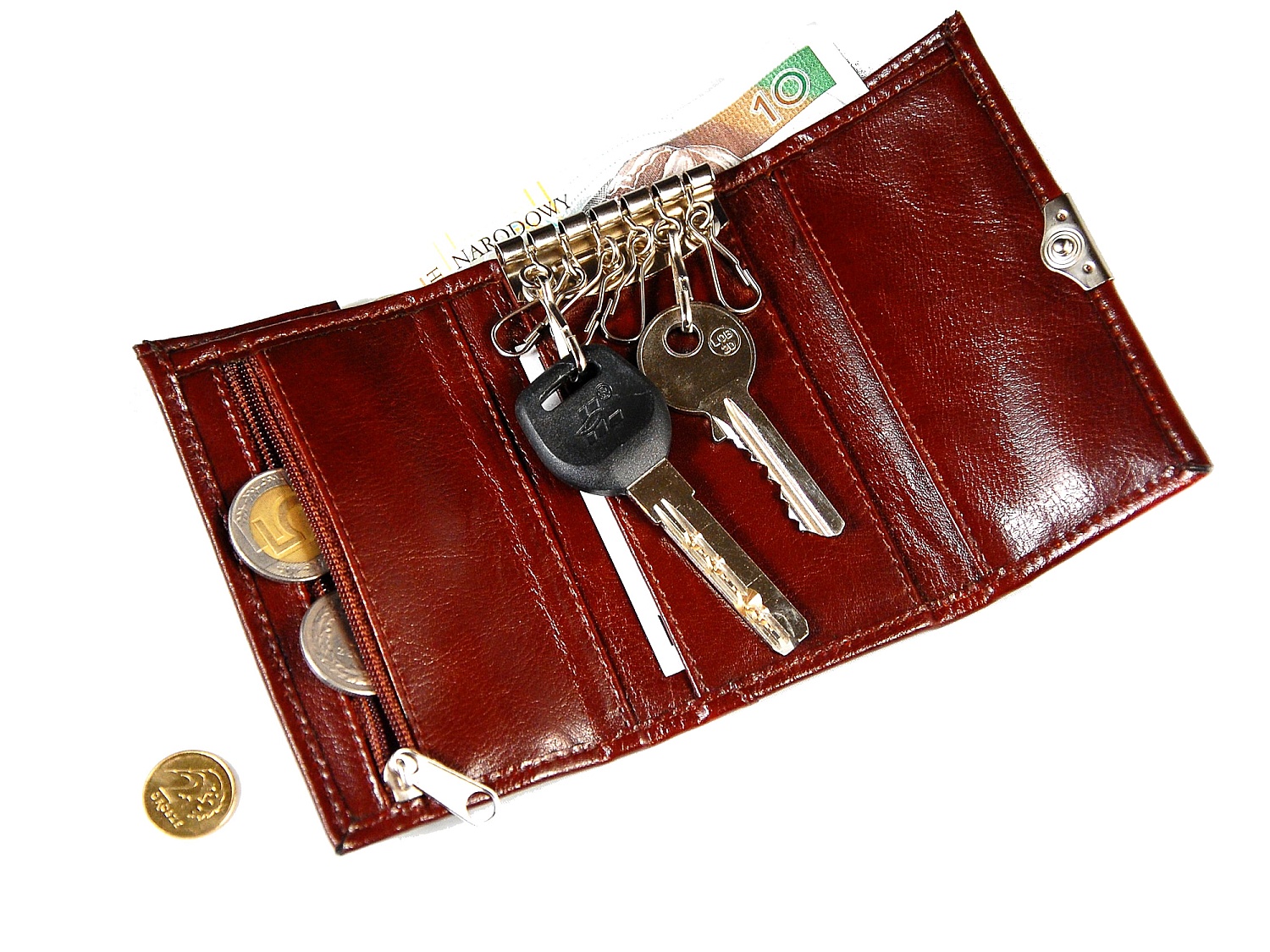 

Etui na klucze z portfelikiem - Andrus - Skóra !!