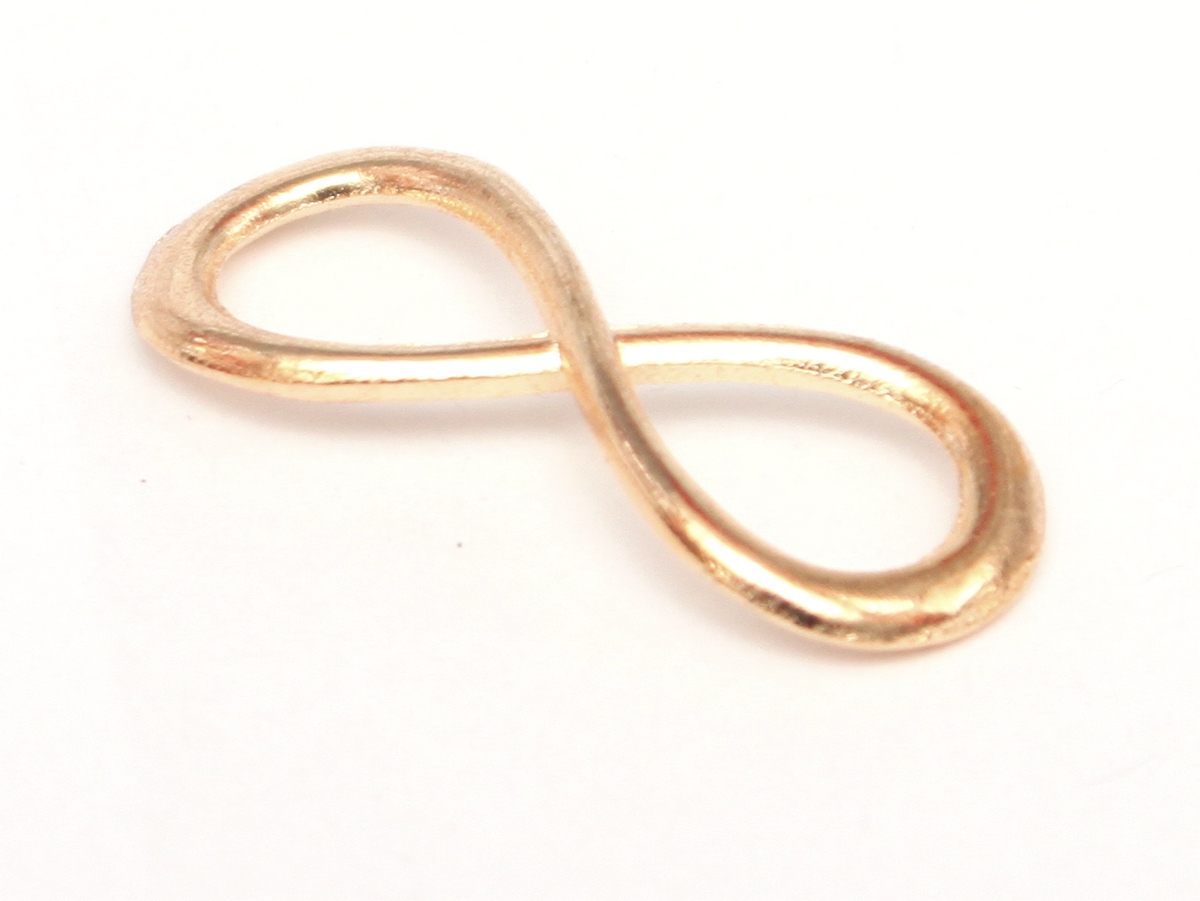 7 Infinity łącznik metal nieskończonośc 2x złote