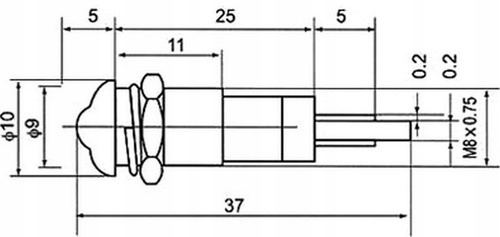 Kontrolka Kokpitu Lampy Zegarów Alarm Dioda LED 12 Producent części Motonet