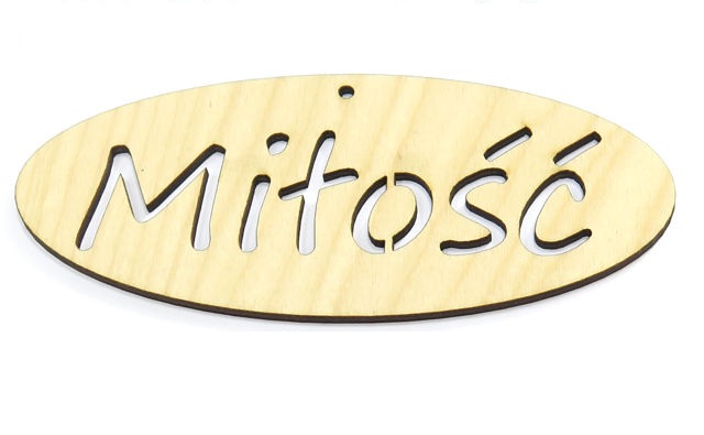 

Decoupage Dekor Napis Zawieszka gr 3mm Miłość DE46