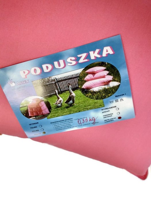 PODUSZKA JASIEK PIERZE DARTE PIÓRO PUCH 40x40 Marka ARTEX