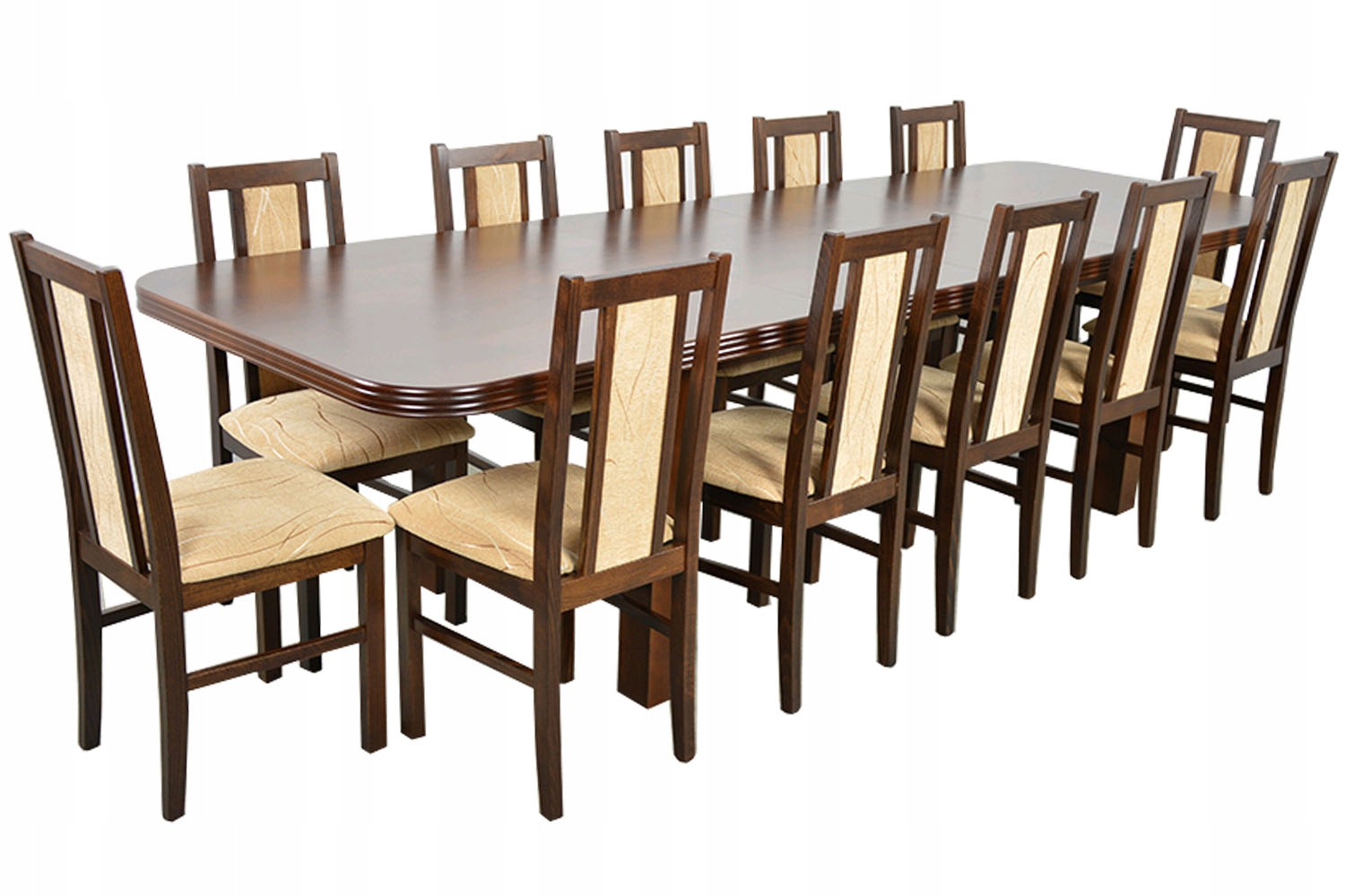 Большой кухонный стол со стульями