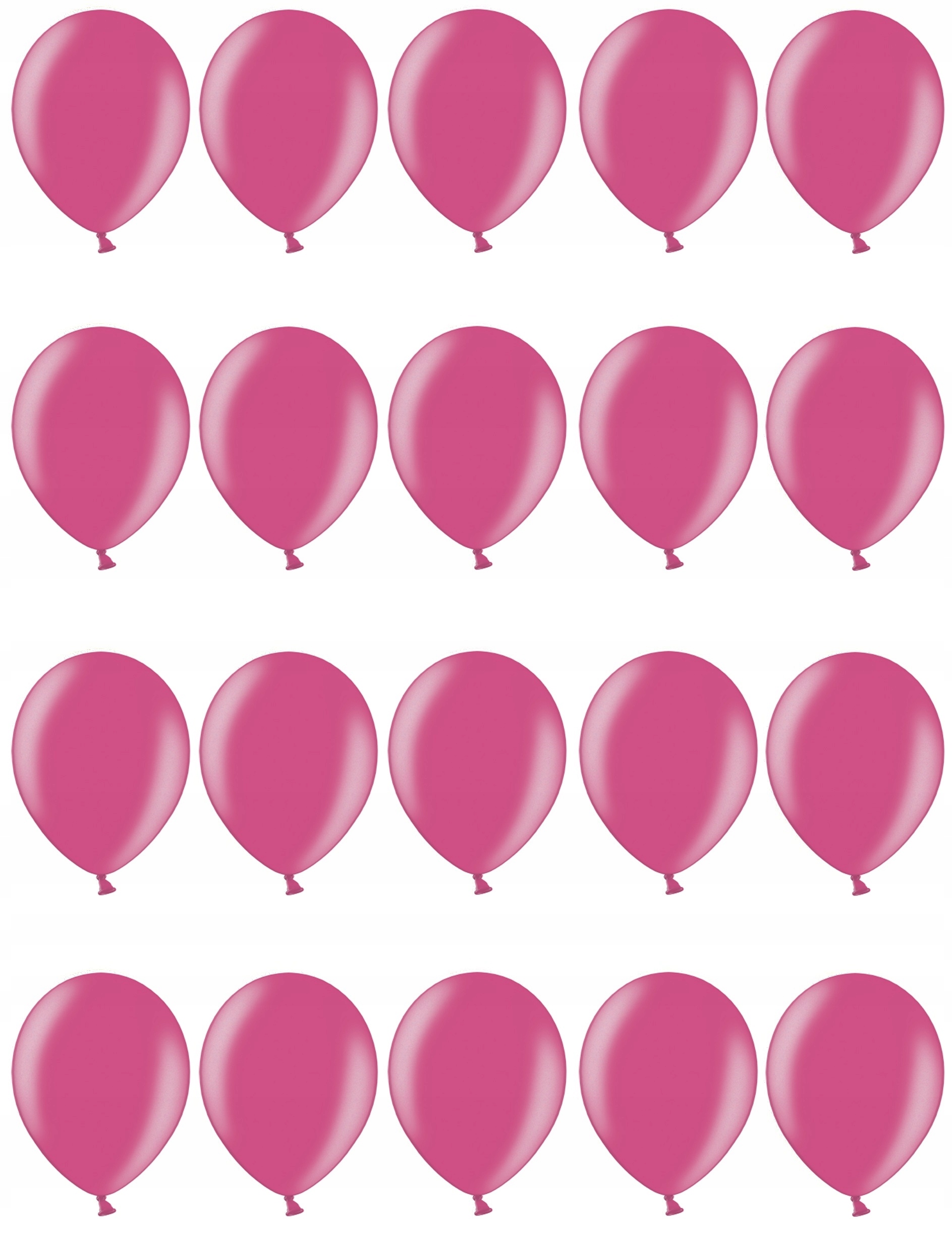 

Balony Fuksja 25cm Metaliczne 20szt ślub urodziny
