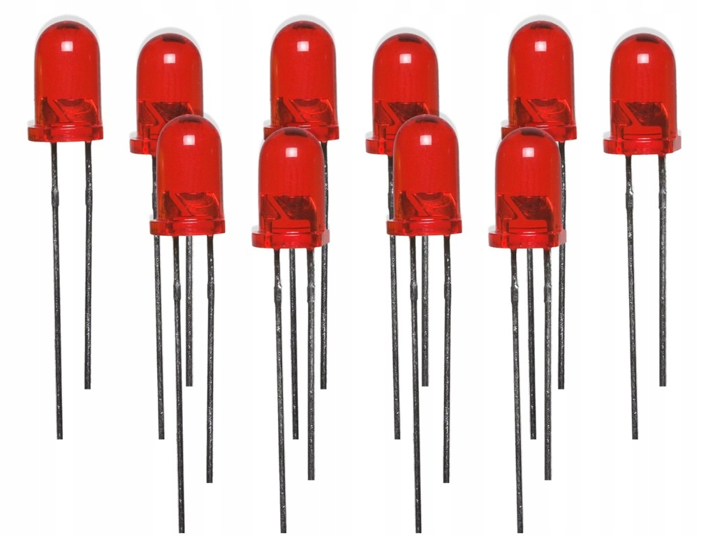 

Diody Led 5MM Czerwone Zestawy Komplet 10SZT