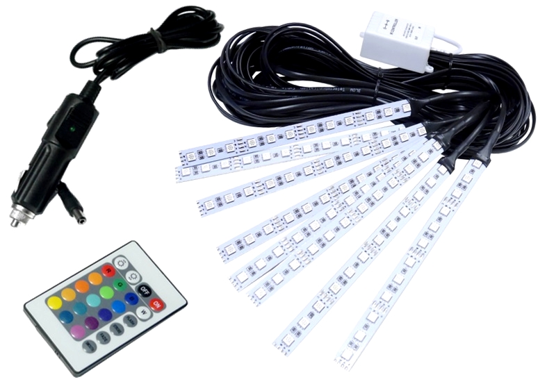 5903726312325 - Освещение салона автомобиля RGB LED 8X12LED