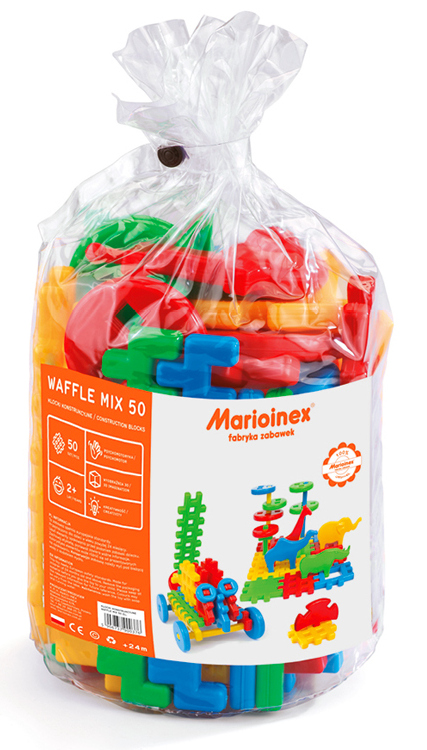 

Wafle Klocki Konstrukcyjne MIX 50 Marioinex 2+