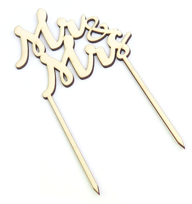 CAKE TOPPER TOPER Mr & Mrs DECOUPAGE VK49 Typ toppery