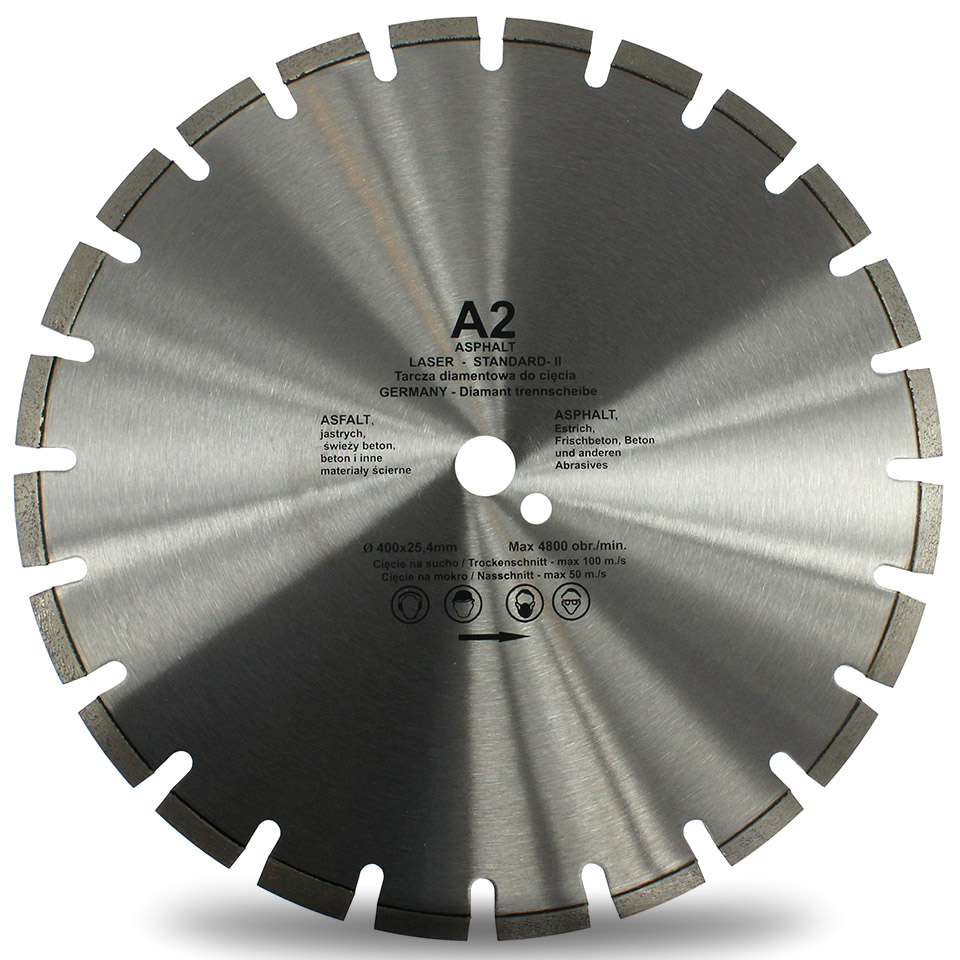

Tarcza Diamentowa 400/25,4 A2 Asfalt Beton