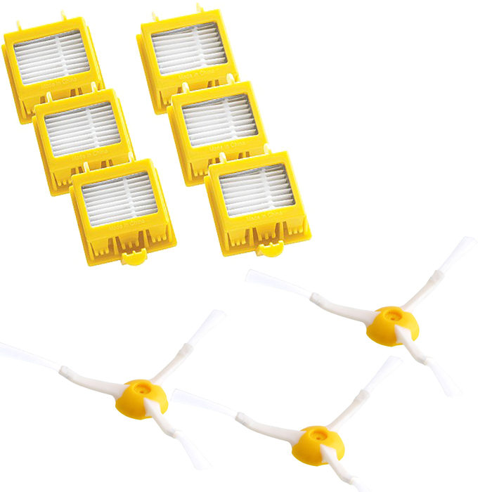 

6x Filtr Hepa + 3x Szczotka boczna Roomba 700