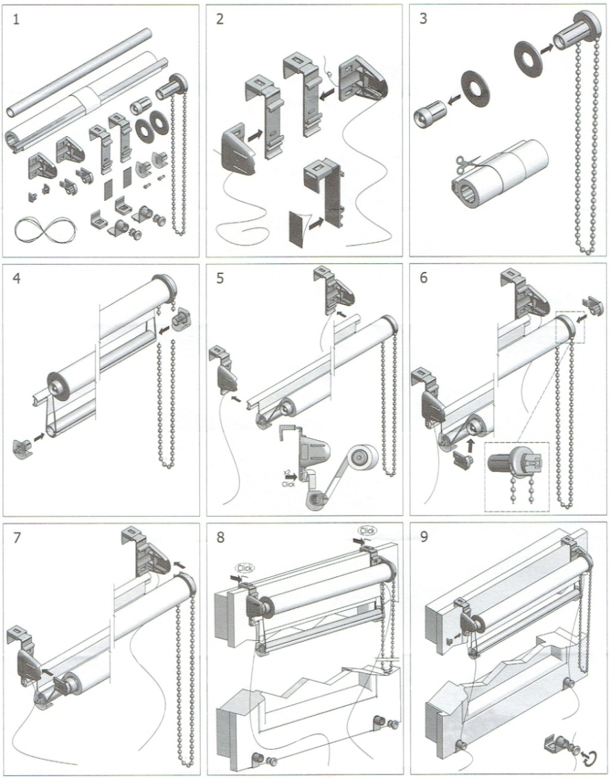 PŁYTKI MONTAŻOWE DO ROLET DZIEŃ NOC, akcesoria Marka Besta