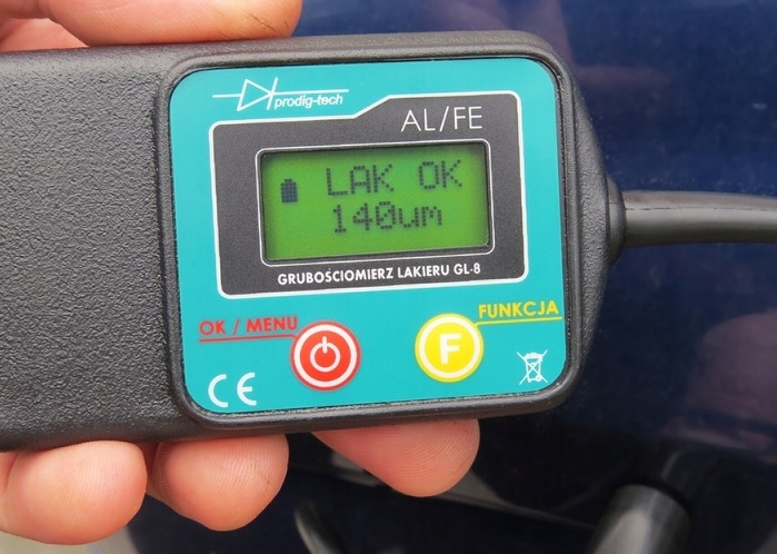 PRODIG-TECH MIERNIK GRUBOŚCI LAKIERU GL-8S CZUJNIK Zakres pomiarowy 0-2000 μm
