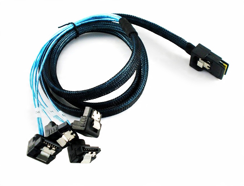 

Kabel Kątowy mini Sas SFF-8087 - 4x Sata 0,5M