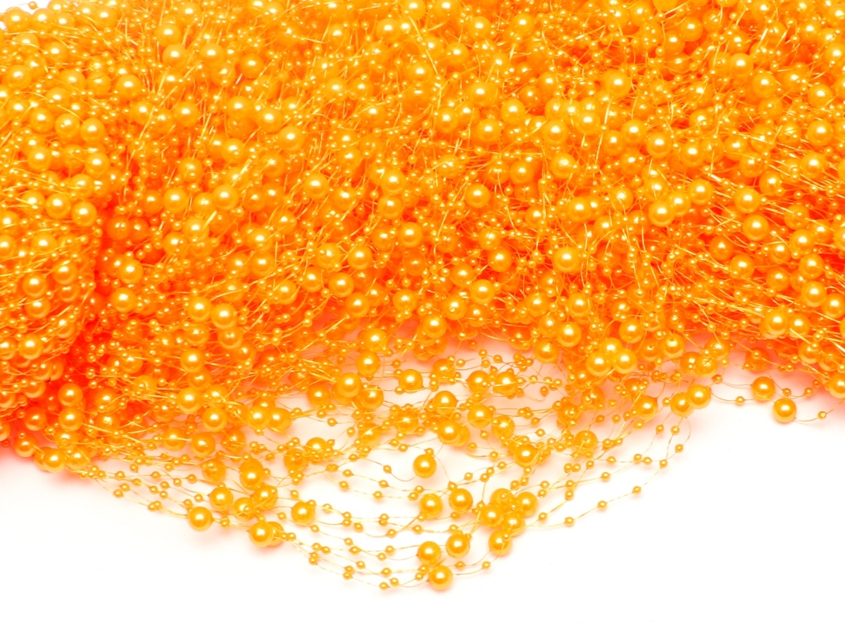 

Girlanda perłowa perły 5szt 6,5metra orange