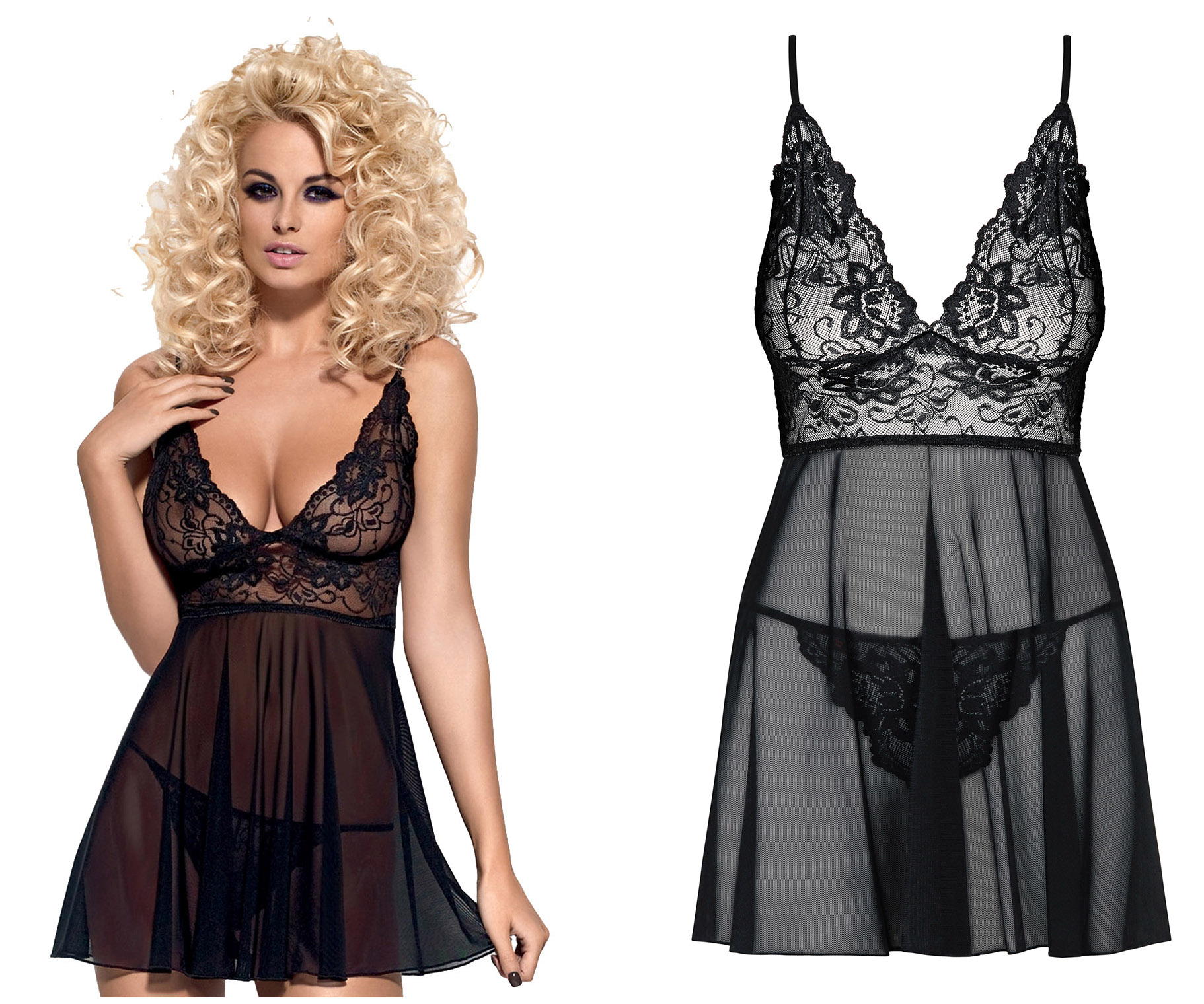 

Obsessive Idillia babydoll + stringi XXL