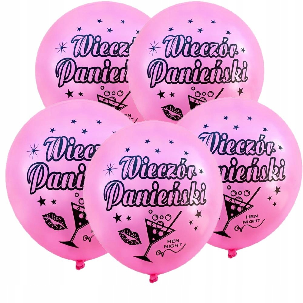 

Balony Różowe Napis Wieczór Panieński 5 szt