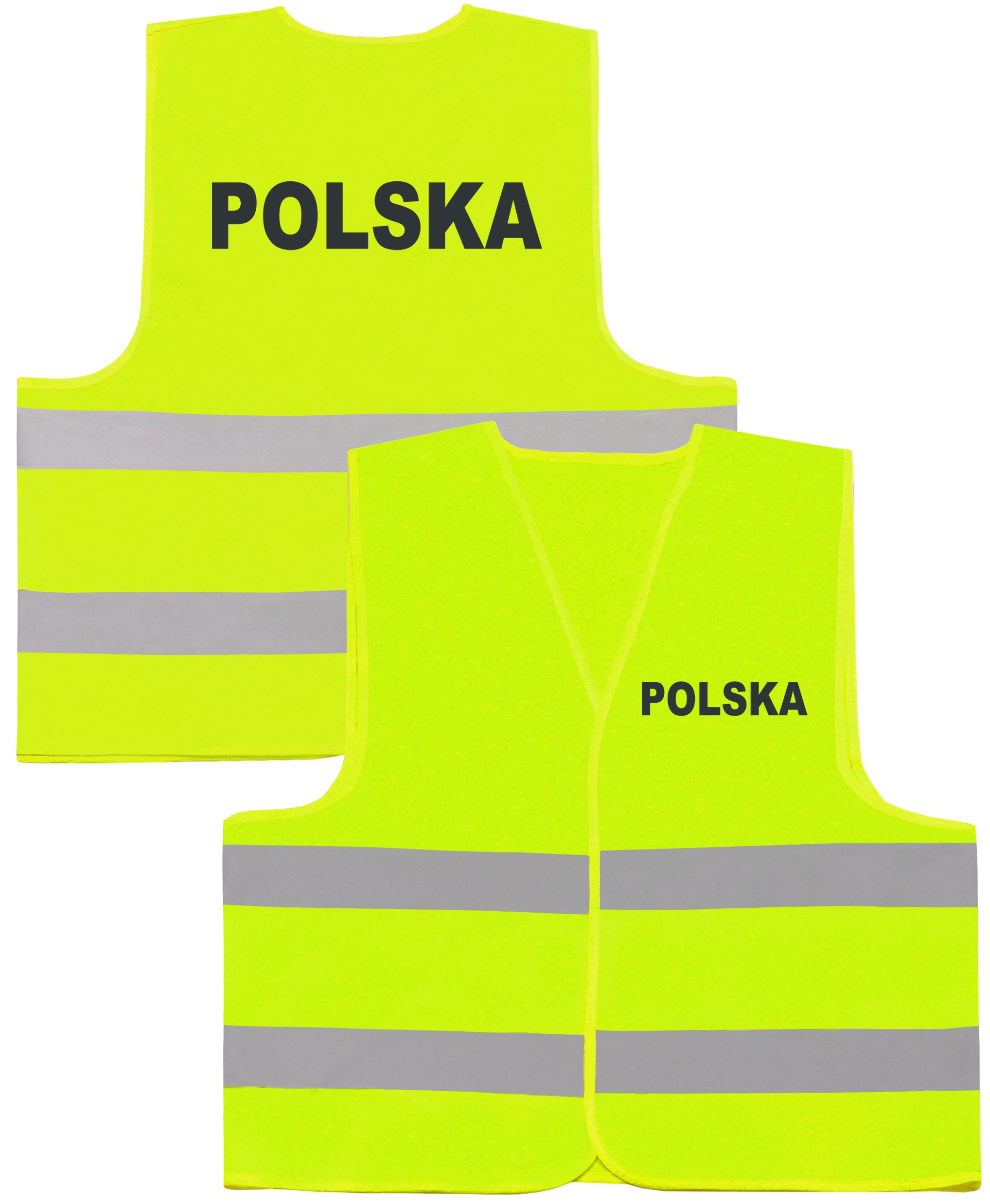 

Żółta Kamizelka Z Odblaskowym Nadrukiem Polska XXL