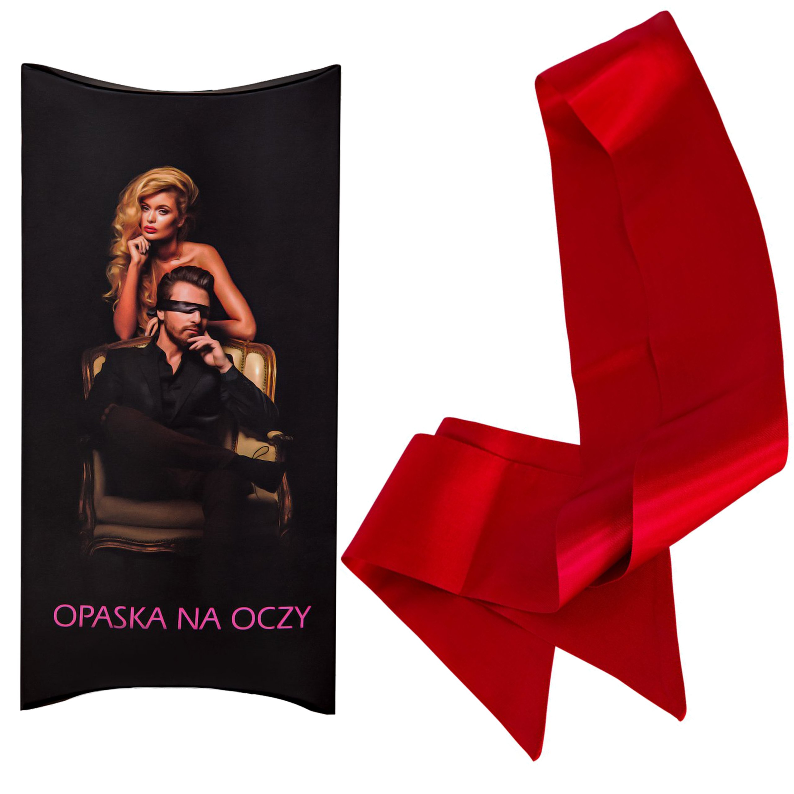 

Nierozciągliwa opaska na oczy i do krępowania rąk.