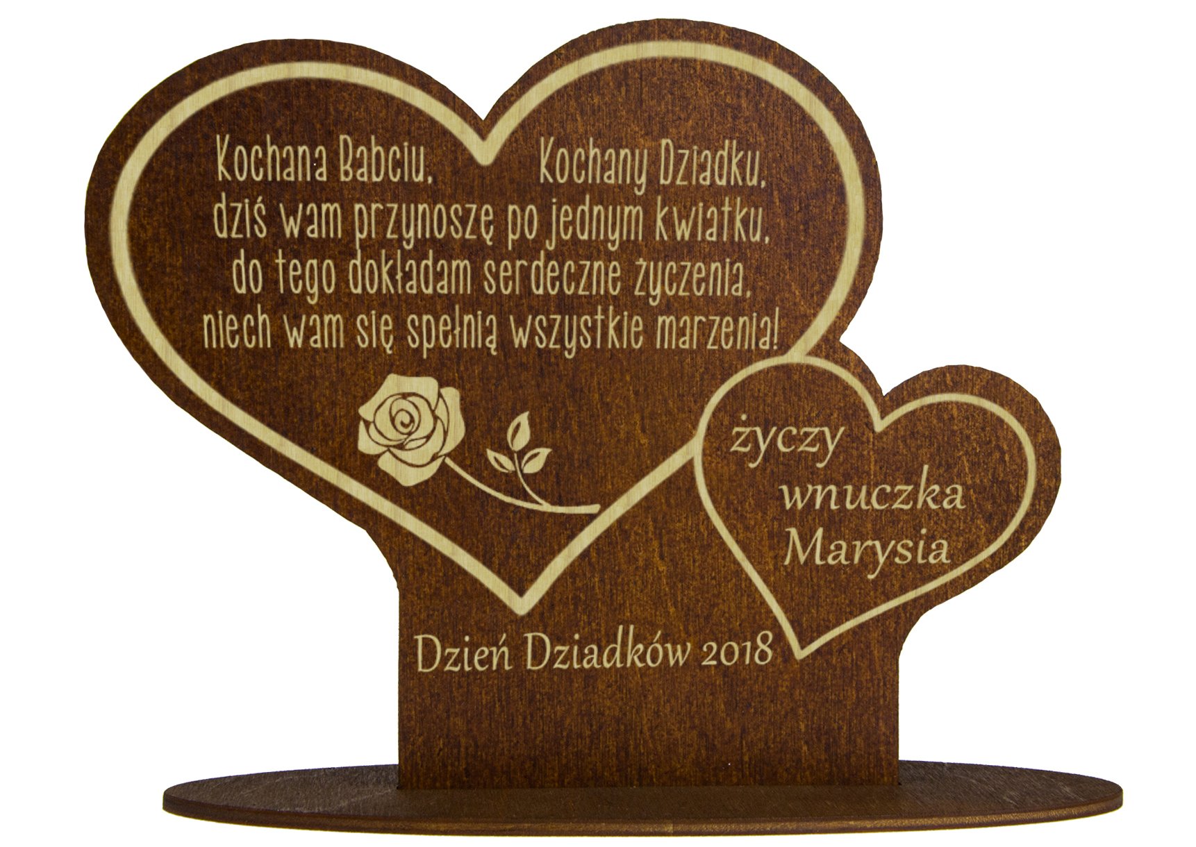 

Drewniana Statuetka Na Dzień Babci Dziadka