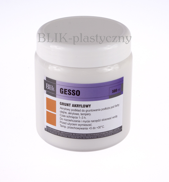 Gesso grunt podkład akrylowy Blik 500 ml