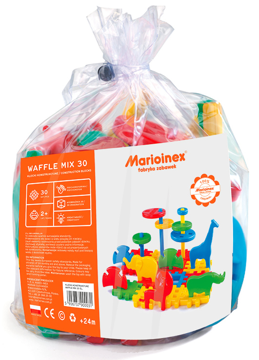 

Wafle Klocki Konstrukcyjne MIX 30 Marioinex 2+
