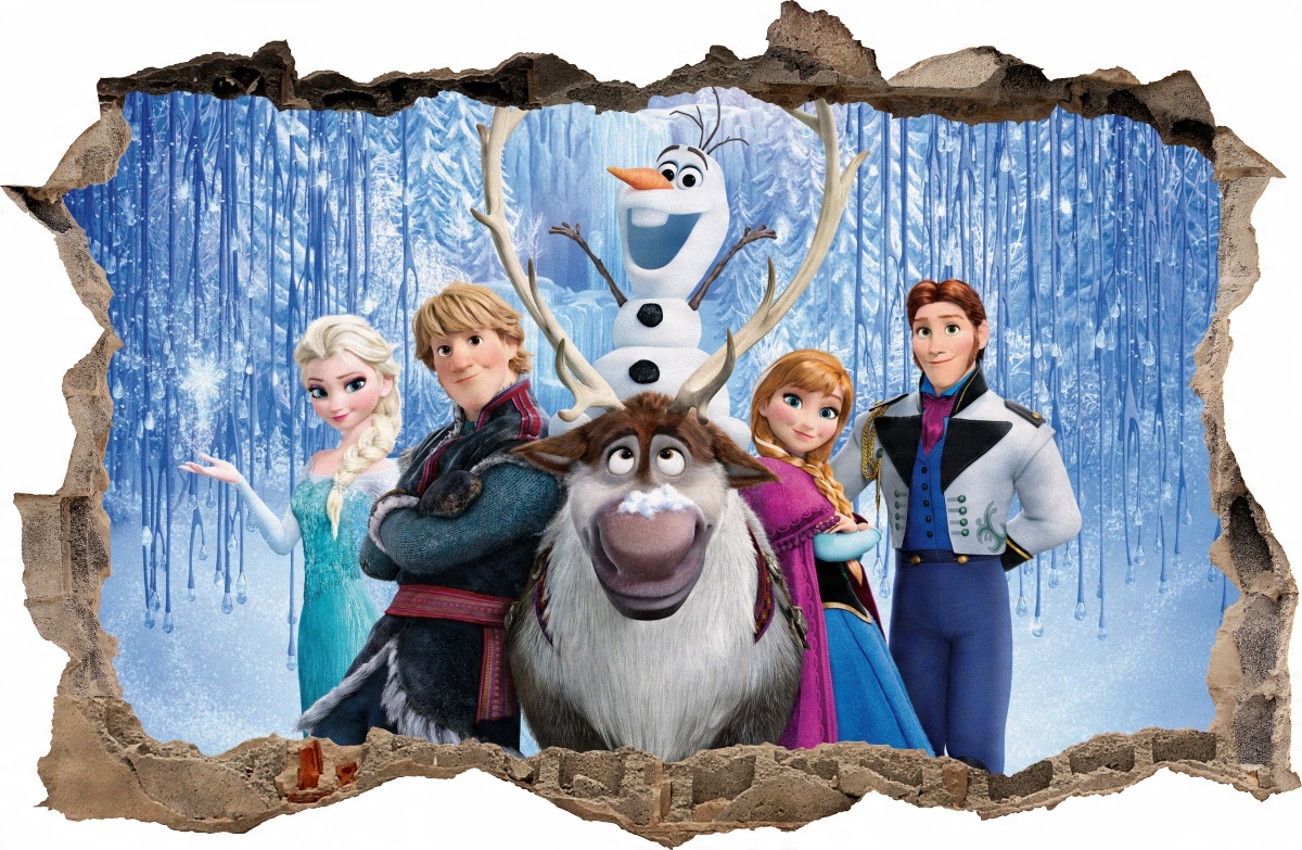 

Naklejki Na Ścianę Dziura Frozen Elsa 16 70x46 cm