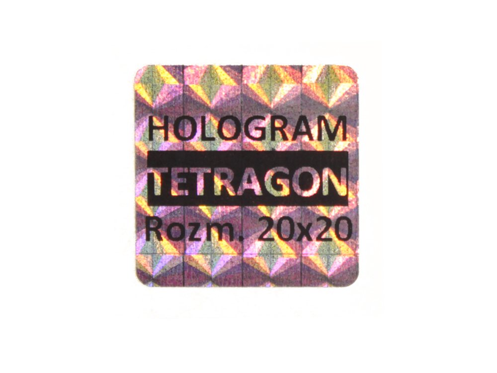 

Nowość ! Hologram Tetragon Plomba 20x20 250SZT