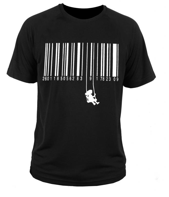 

koszulka t-shirt Banksy style / huśtawka l