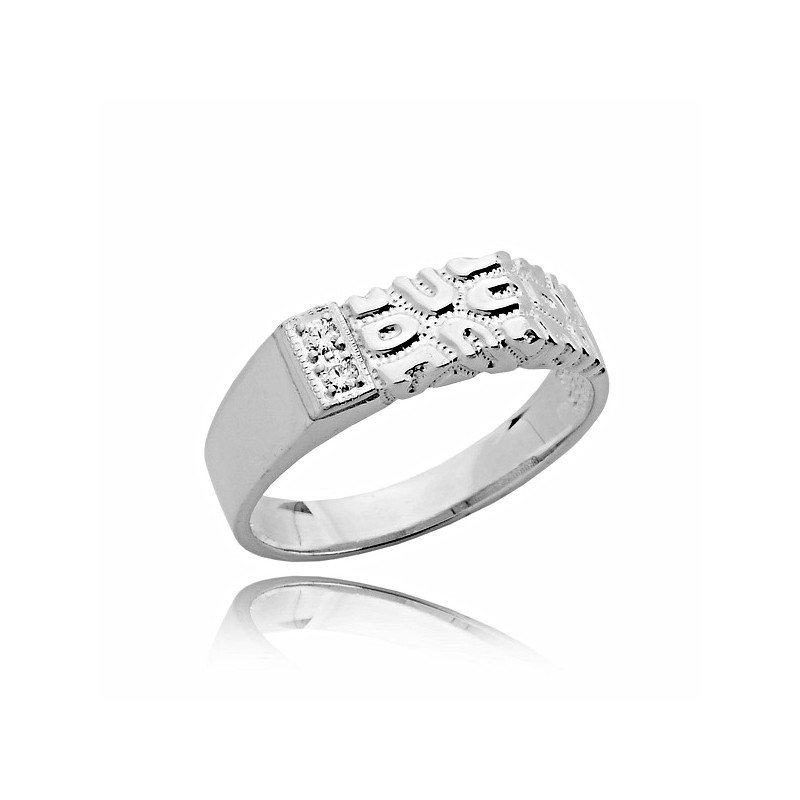 

Sygnet męski s36,biale zloto