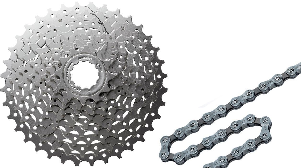 Kaseta z łańcuchem Shimano HG400 + HG53 9 rzędów Kod producenta Shimano HG400 + HG53