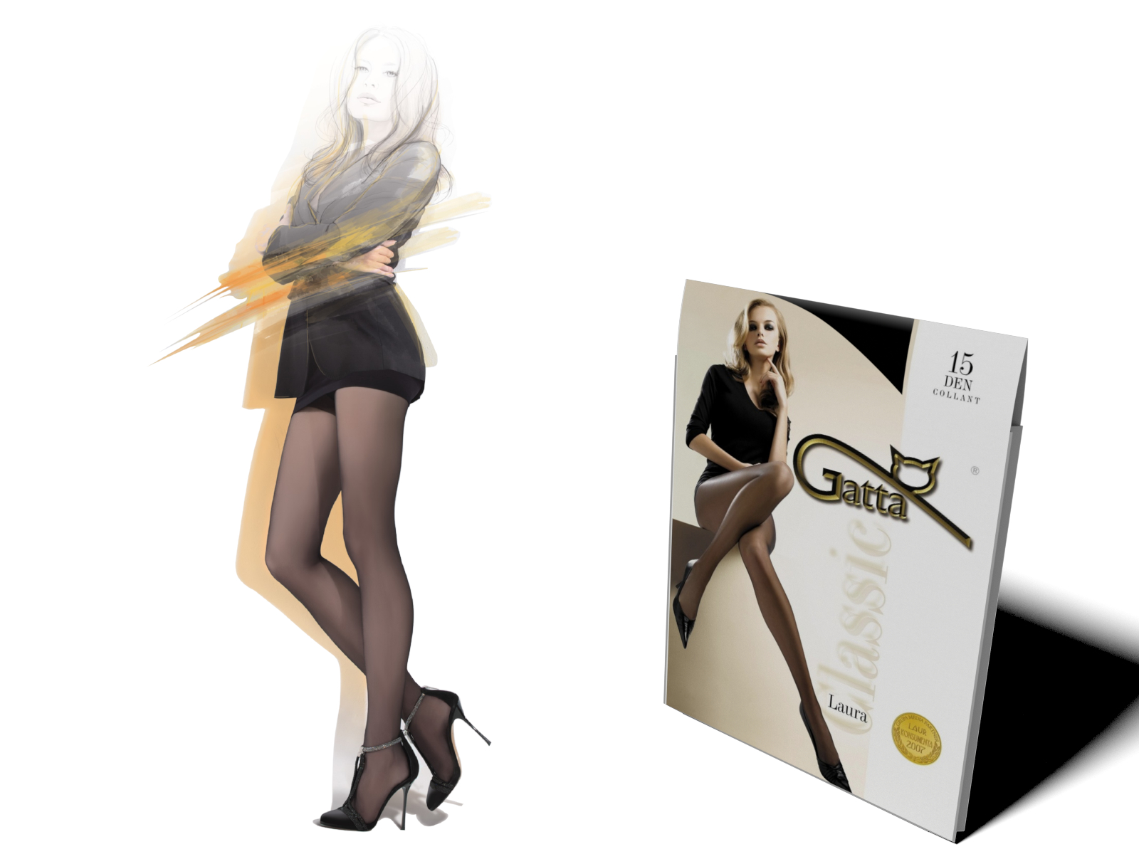

Rajstopy damskie Laura Lycra 15/20den r. 4