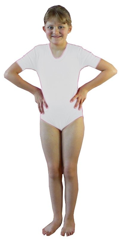 

6003_BODY Gimnastyczne rękaw kr rozm 140 białe