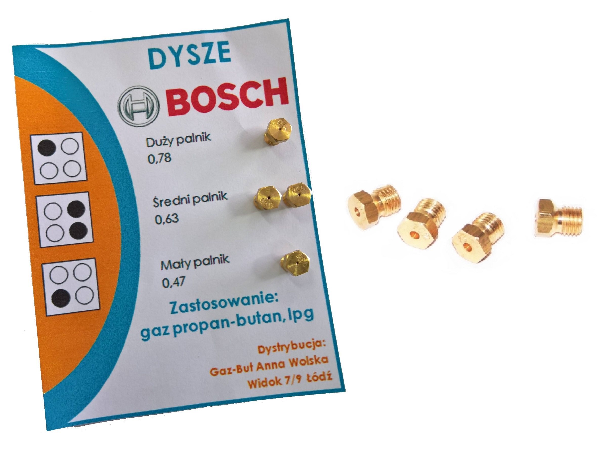 

Dysze do kuchenki Bosch na gaz propan-butan Łódź