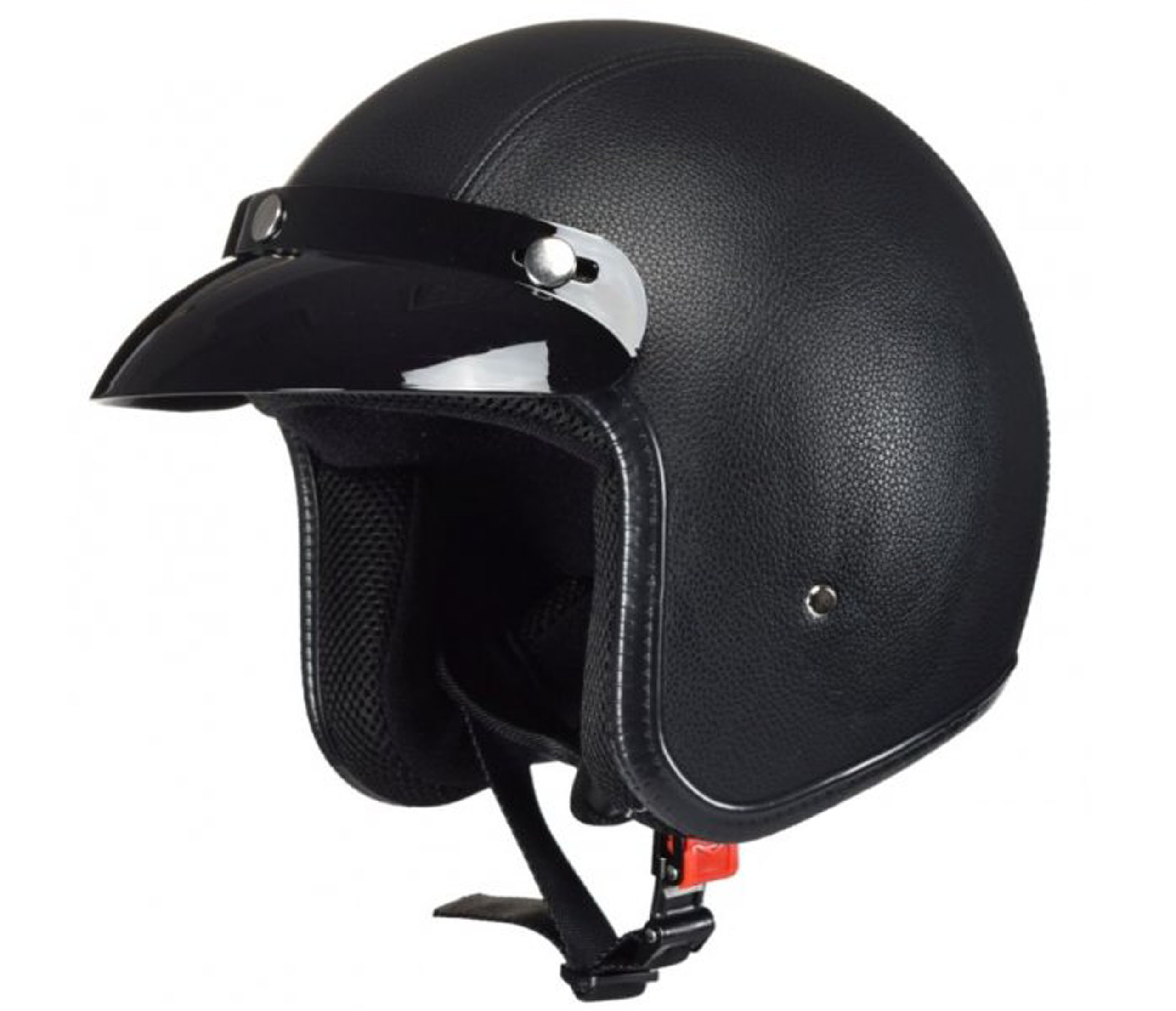 

Kask Otwarty Orzeszek Czarna Skóra Wsk Romet Cz XL