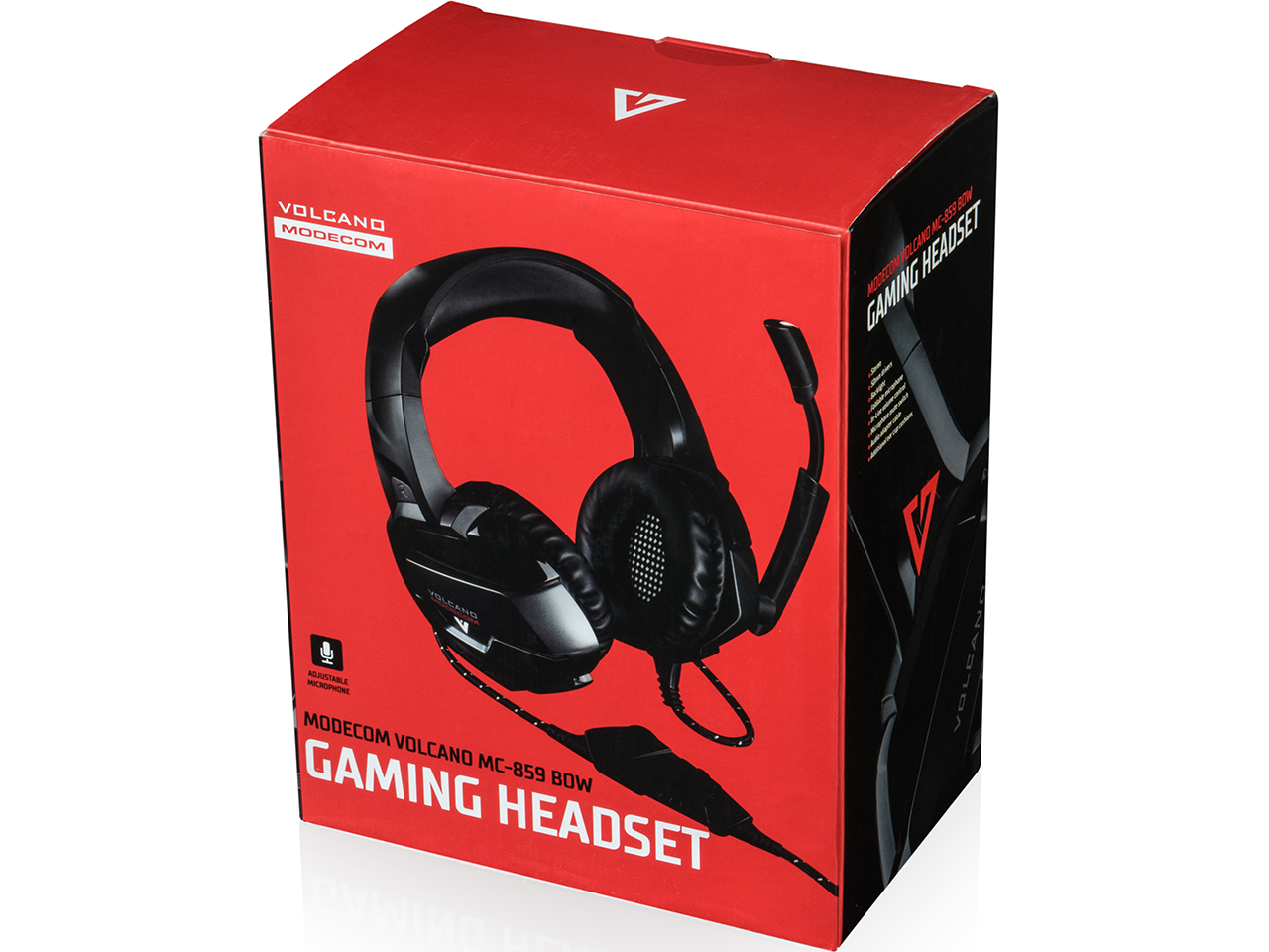 SŁUCHAWKI GAMINGOWE Z MIKROFONEM NA PAŁĄKU - MODECOM VOLCANO MC-859 BOW Mikrofon tak