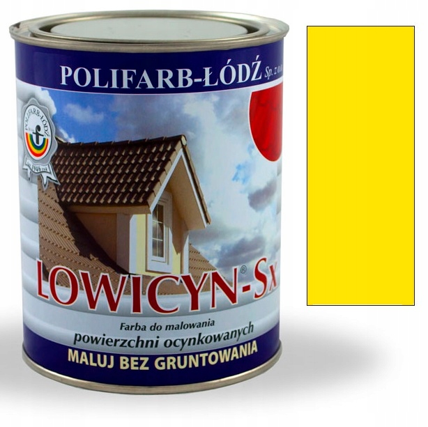 Lowicyn Sx farba ŻÓŁTY KADMOWY RAL1021 POŁYSK 10L