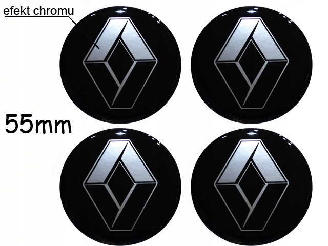 RENAULT 55mm EMBLEMATY NAKLEJKI KOLPAKI ALU FELGI Marka Renault