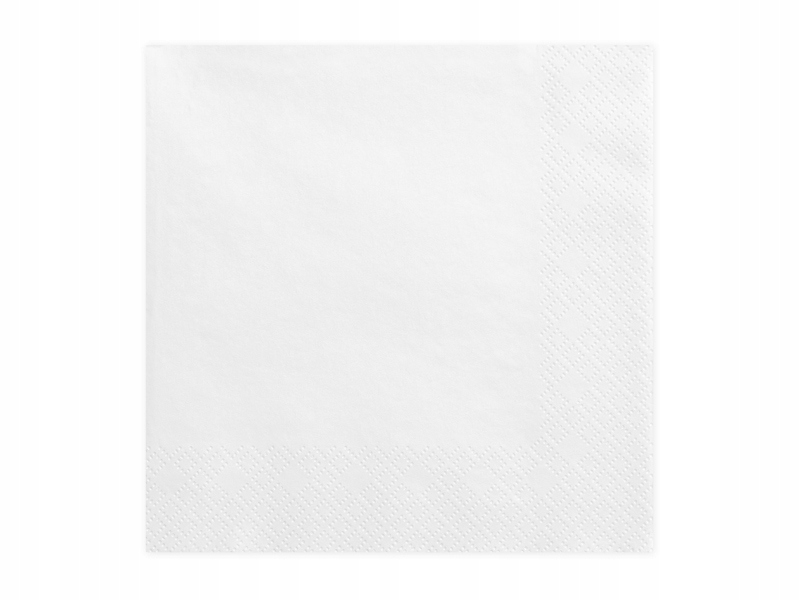 

Serwetki trójwarstwowe Białe 33x33cm 20szt