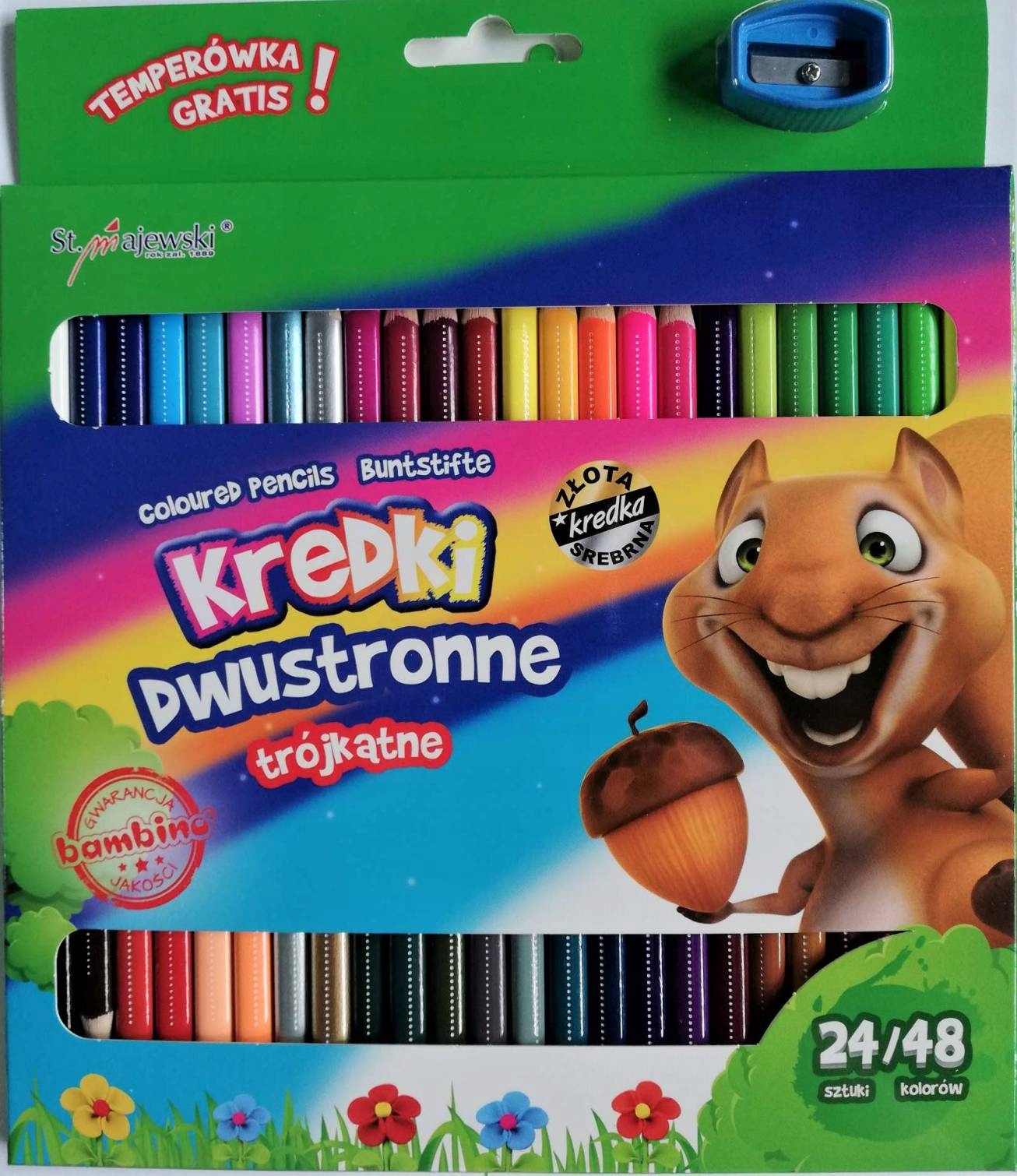 kredki ołówkowe BAMBINO 24 szt. /48 kol+temperówka Kod producenta 5903235004964