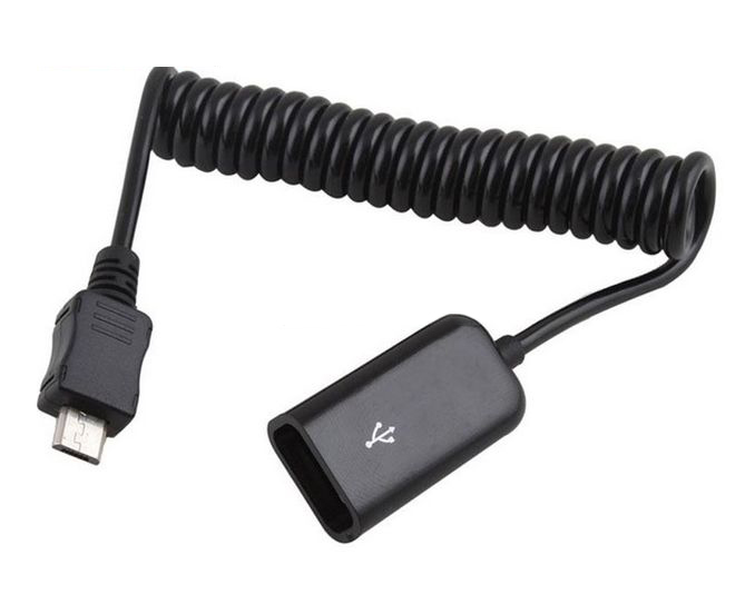 

Kabel Otg Usb - Micro Usb sprężynka spirala 10-100
