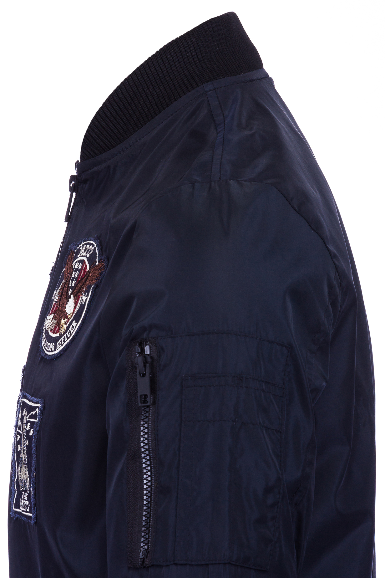 KURTKA MĘSKA WIATRÓWKA BOMBER NASZYWKI NIEBIESKA M Marka inna