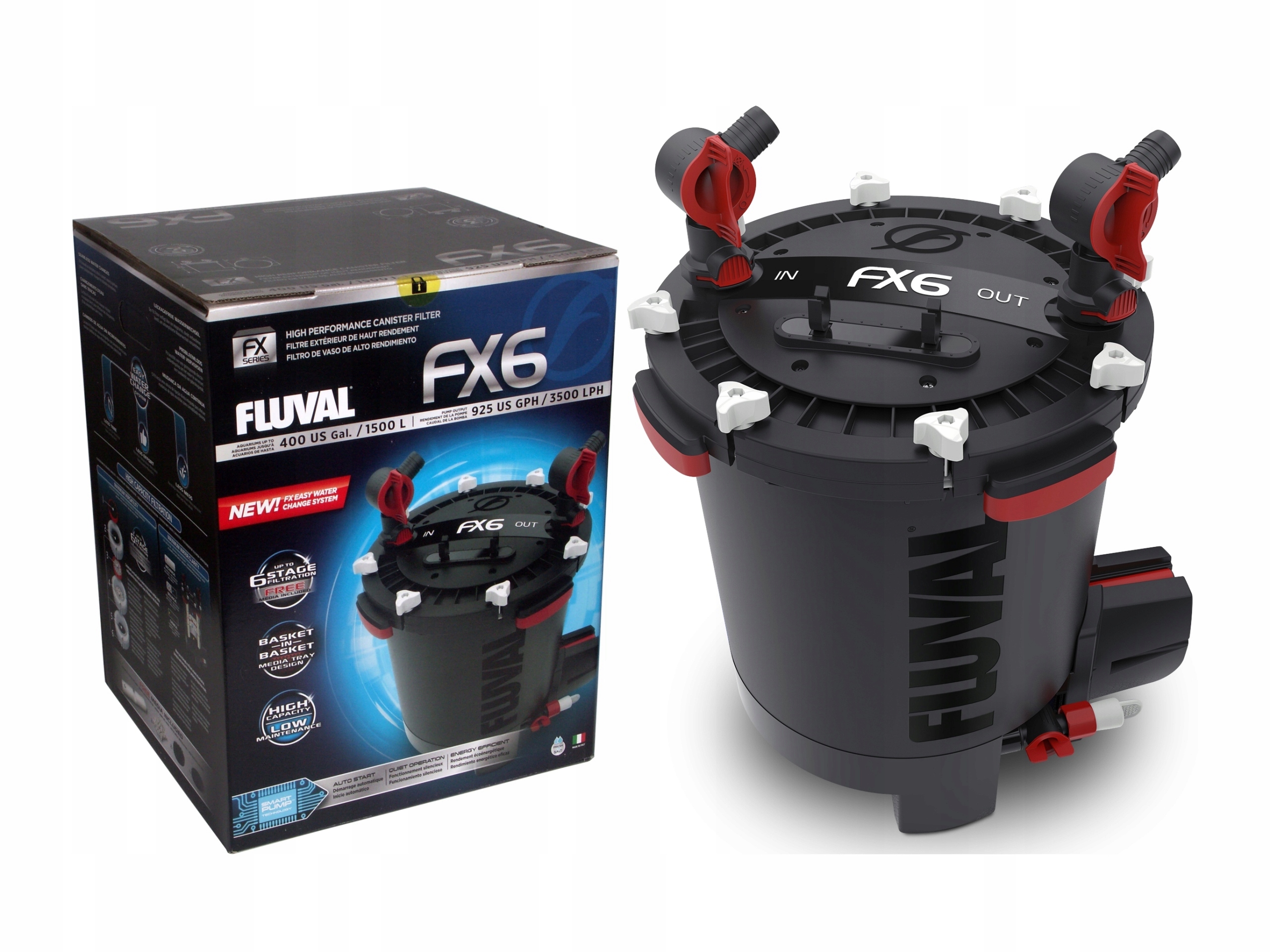 FLUVAL FX6 Filtr zewnętrzny +WKŁADY +FX GRAVELV 7128480828