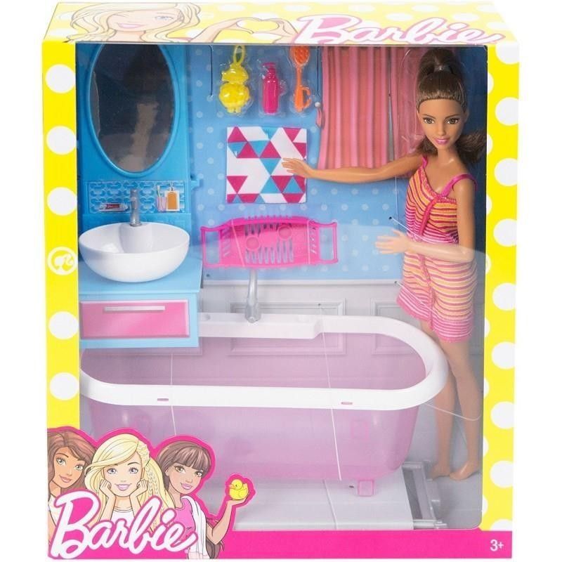 Barbie łazienka Z Lalką I Wanną Zabawka 7347131164 Oficjalne