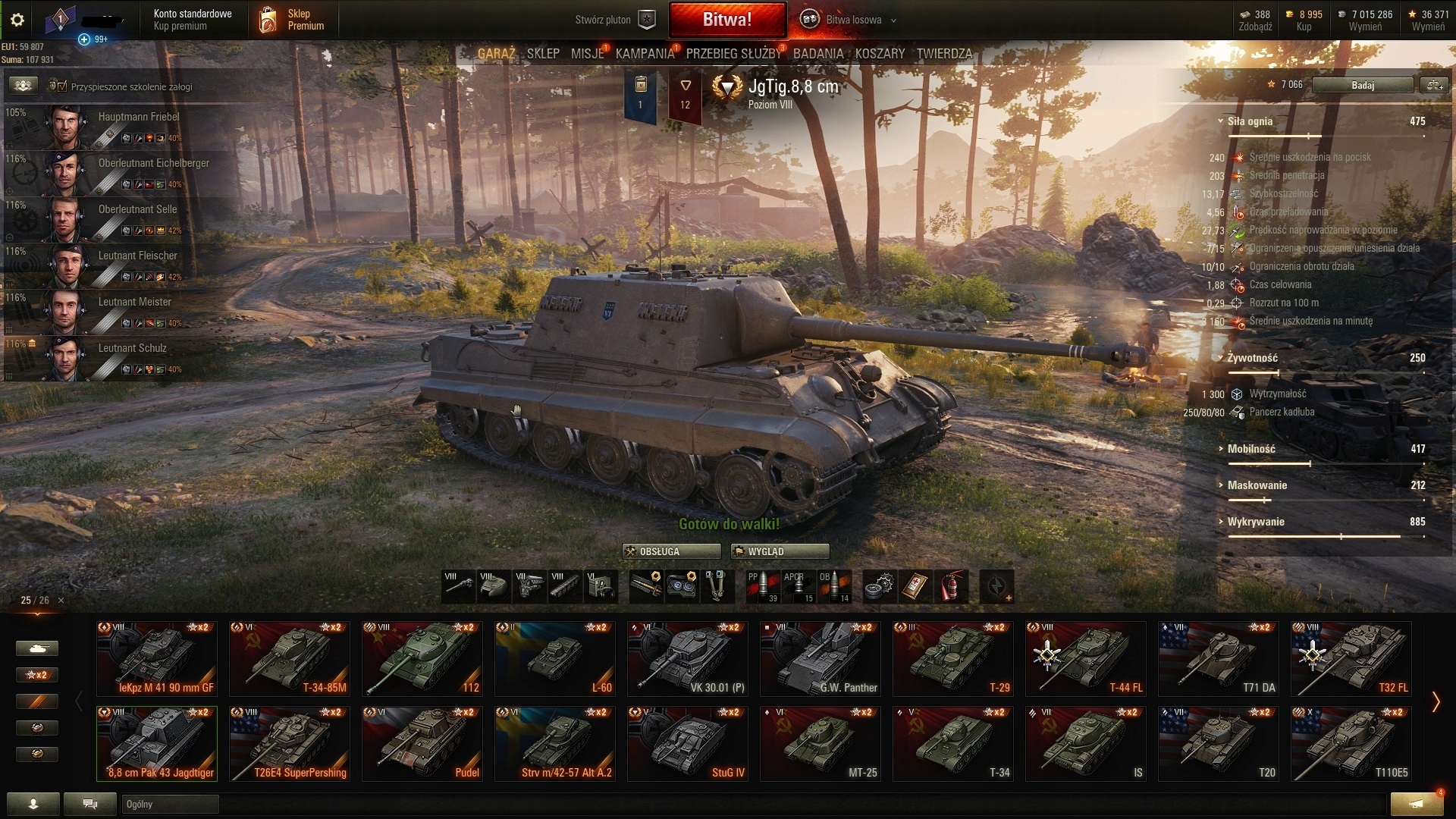 World Of Tanks Co Daje Konto Premium WOT Konto World of Tanks/Premium czołgi/Duzo Gold - 7367710587