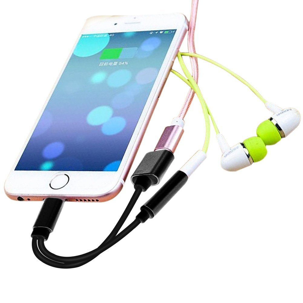 ADAPTER mini jack SŁUCHAWKI + ŁADOWANIE do IPHONE 7017065804