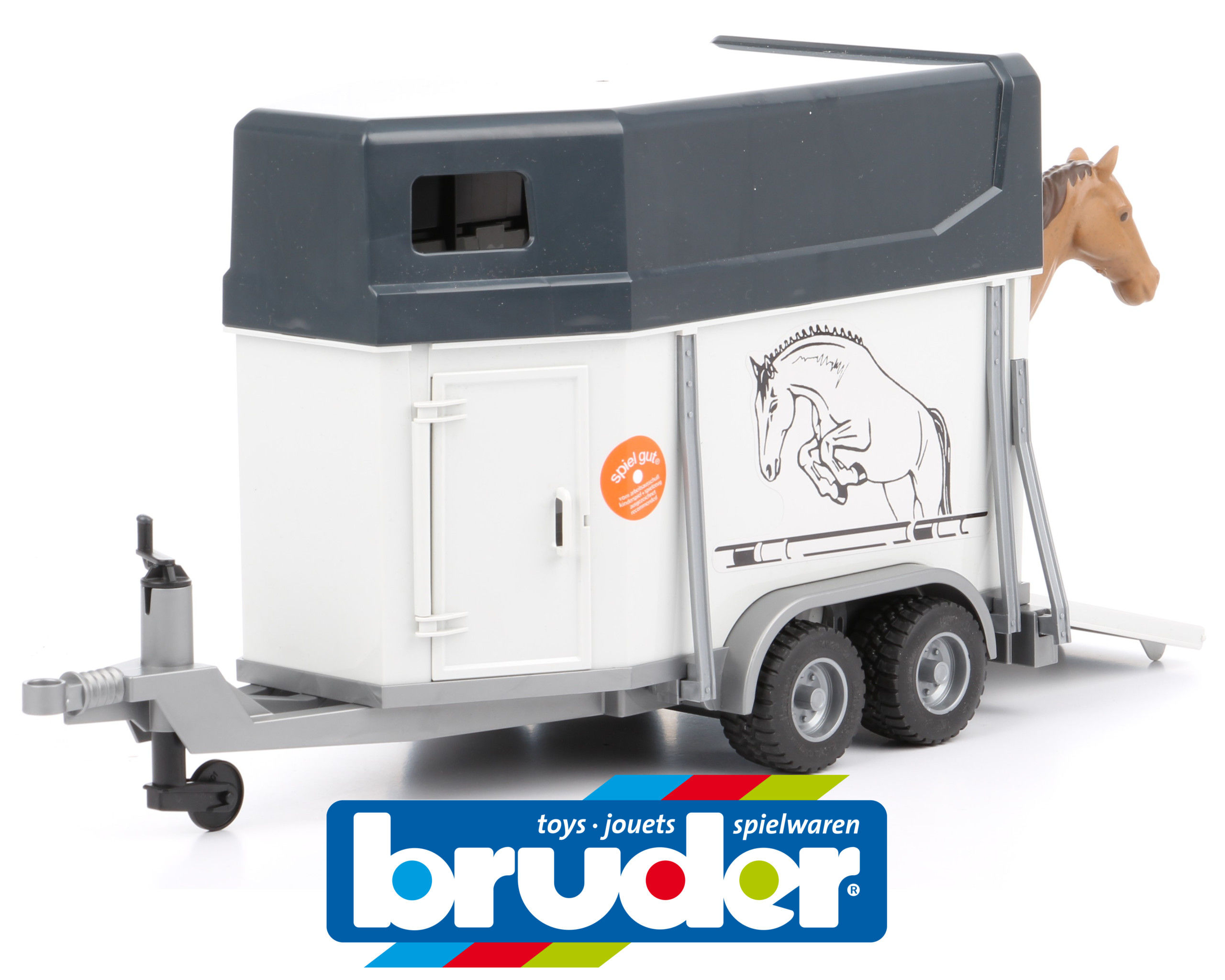 Bruder 02028 Przyczepa Do Przewozu Koni Zabawka 7276713268 Bruder 02028 Przyczepa Do Przewozu Koni Zabawka 7276713268