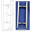 фото mini №4, Handle bilateral fasteners for doors glass door handle stainless steel inox 46 centimeters
