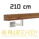 фото mini №1, Handrail wall-mounted wooden 40x40 210cm oak color