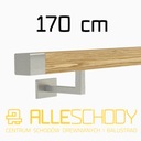 фото mini №1, Handrail wall-mounted wooden 40x40 170cm oak color
