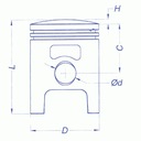 Поршень minarelli mbk ovetto nitro flipper yamaha aerox jog bws ng 50 40,25 mm3, купить с разборки