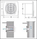 фото mini №3, Fan bathroom 100 standard 100 m3/ h white